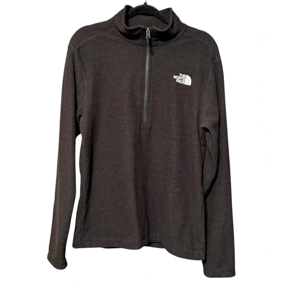 The North Face Men's Cap Rock 1/4 Zip Pullover Black Athleisure Sweatshirt